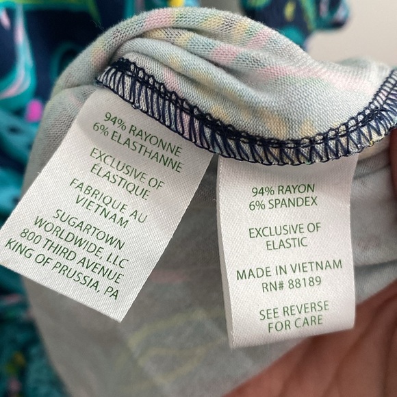 Lilly Pulitzer Vibrant Blue Patterned Dress XS - Picture 8 of 8